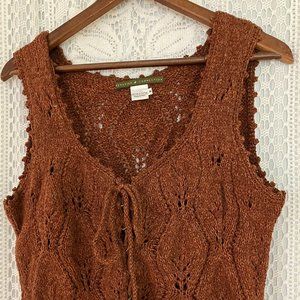 Vintage Peruvian Connection Vest  100%P ima Cotton